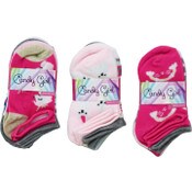 Wholesale - 6pk CANDY GIRL FASHION NS SOCKS ASST SIZE, UPC: 193159157760
